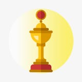Выигрыша успеха спорта награды и победы золота победителя значка чашки чемпиона трофея вектора плоское руководство призового само Стоковые Изображения RF Выигрыша успеха спорта награды и победы золота победителя значка чашки чемпиона трофея вектора плоское руководство призового само Стоковые Изображения RF