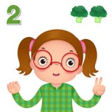 Выучите номер и подсчитывать при рука kid’s показывая номер t иллюстрация штока Выучите номер и подсчитывать при рука kid’s показывая номер t иллюстрация штока