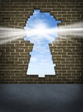 Выходить сквозь отверстие иллюстрация вектора Выходить сквозь отверстие иллюстрация вектора