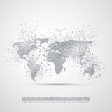 Вычислять облака и концепция сетей с картой мира - глобальными сетевыми подключениями цифров, предпосылкой технологии, творческим иллюстрация вектора Вычислять облака и концепция сетей с картой мира - глобальными сетевыми подключениями цифров, предпосылкой технологии, творческим иллюстрация вектора