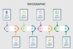 Глубокая линия минимальный шаблон дизайна Infographic иллюстрация штока Глубокая линия минимальный шаблон дизайна Infographic иллюстрация штока