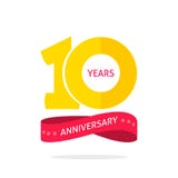 10 годовщины лет шаблона логотипа, 10th ярлыка значка годовщины, десятилетнего символа вечеринки по случаю дня рождения бесплатная иллюстрация 10 годовщины лет шаблона логотипа, 10th ярлыка значка годовщины, десятилетнего символа вечеринки по случаю дня рождения бесплатная иллюстрация
