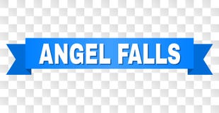 Голубая лента с титром ANGEL FALLS иллюстрация вектора Голубая лента с титром ANGEL FALLS иллюстрация вектора