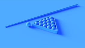 Голубой сигнал и шарики бассейна иллюстрация штока Голубой сигнал и шарики бассейна иллюстрация штока