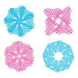 Голубые и розовые openwork снежинки бесплатная иллюстрация Голубые и розовые openwork снежинки бесплатная иллюстрация