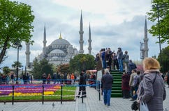 Голубые мечеть и квадрат Sultanahmet стоковое изображение rf Голубые мечеть и квадрат Sultanahmet стоковое изображение rf