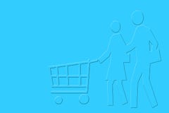 Готовые устоичивые получают комплект идут для ходить по магазинам плоско 50% Покупки пар иллюстрация вектора Готовые устоичивые получают комплект идут для ходить по магазинам плоско 50% Покупки пар иллюстрация вектора