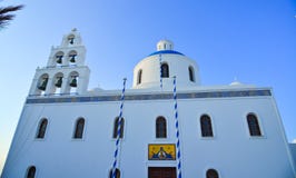 Греческая православная церков церковь на острове Santorini стоковое изображение rf Греческая православная церков церковь на острове Santorini стоковое изображение rf
