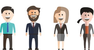Группа в составе бизнесмены и бизнес-леди стоя, люди на работе с handshaking на белой предпосылке Плоское charac людей дизайна бесплатная иллюстрация Группа в составе бизнесмены и бизнес-леди стоя, люди на работе с handshaking на белой предпосылке Плоское charac людей дизайна бесплатная иллюстрация