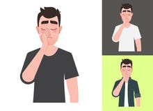 Грустный показ человека facepalm жеста иллюстрация штока Грустный показ человека facepalm жеста иллюстрация штока