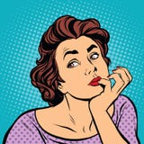 Дама искусства шипучки думает иллюстрация вектора Дама искусства шипучки думает иллюстрация вектора