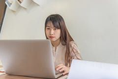 Дама офиса работая на компьтер-книжке на рабочем месте стоковые изображения Дама офиса работая на компьтер-книжке на рабочем месте стоковые изображения