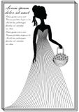 Дама с корзиной цветка, monochrome линией чертежом искусства в викторианском стиле, шаблоне приглашения, объявлении, листовке, ро Стоковая Фотография Дама с корзиной цветка, monochrome линией чертежом искусства в викторианском стиле, шаблоне приглашения, объявлении, листовке, ро Стоковая Фотография