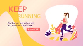 девушка, который побежали в иллюстрации концепции леса Девушка jogging в парке иллюстрация вектора девушка, который побежали в иллюстрации концепции леса Девушка jogging в парке иллюстрация вектора