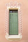 Декоративное окно музея дома Gaudi стоковая фотография rf Декоративное окно музея дома Gaudi стоковая фотография rf