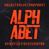Декоративный шрифт вектора алфавита Вкосую символы и номера писем на темной абстрактной предпосылке иллюстрация штока Декоративный шрифт вектора алфавита Вкосую символы и номера писем на темной абстрактной предпосылке иллюстрация штока