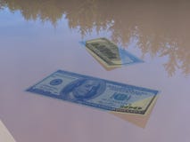 Деньги в переводе воды 3d иллюстрация вектора Деньги в переводе воды 3d иллюстрация вектора