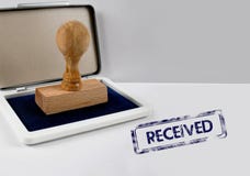 Деревянный ПОЛУЧЕННЫЙ штемпель стоковые фотографии rf Деревянный ПОЛУЧЕННЫЙ штемпель стоковые фотографии rf