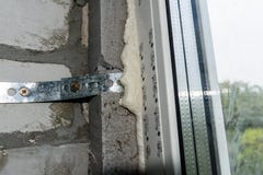 Детализируйте фото современного окна сделанного профилей PVC стоковые фото Детализируйте фото современного окна сделанного профилей PVC стоковые фото