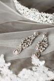 Длинные bridal серьги стоковое изображение Длинные bridal серьги стоковое изображение