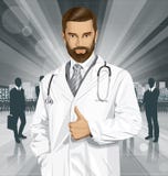 Доктор С Стетоскоп вектора иллюстрация вектора Доктор С Стетоскоп вектора иллюстрация вектора