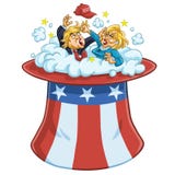 Дональд Трамп против Хиллари Клинтон иллюстрация штока Дональд Трамп против Хиллари Клинтон иллюстрация штока