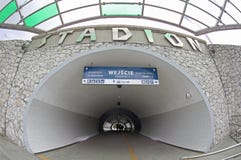 Железнодорожный вокзал Варшавы Stadion в городе Варшавы, Польше Стоковое Изображение Железнодорожный вокзал Варшавы Stadion в городе Варшавы, Польше Стоковое Изображение