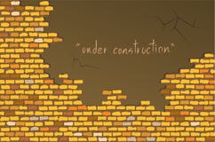 Желтая кирпичная стена иллюстрация вектора Желтая кирпичная стена иллюстрация вектора