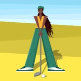 Женский игрок в гольф бесплатная иллюстрация Женский игрок в гольф бесплатная иллюстрация