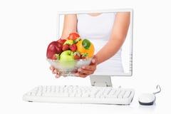 женщина fruits удерживание руки стоковое фото rf женщина fruits удерживание руки стоковое фото rf