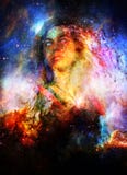 Женщина богини в космическом космосе Космическая предпосылка космоса бесплатная иллюстрация Женщина богини в космическом космосе Космическая предпосылка космоса бесплатная иллюстрация