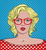 Женщина искусства шипучки с стеклами Стекла женщины красные иллюстрация вектора Женщина искусства шипучки с стеклами Стекла женщины красные иллюстрация вектора