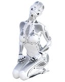 Женщина робота Droid белого металла искусственный интеллект бесплатная иллюстрация Женщина робота Droid белого металла искусственный интеллект бесплатная иллюстрация