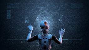 Женщина робота, женщина научной фантастики иллюстрация вектора Женщина робота, женщина научной фантастики иллюстрация вектора