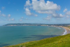 Залив и береговая линия Shanklin и остров Уайт Sandown Стоковые Изображения RF Залив и береговая линия Shanklin и остров Уайт Sandown Стоковые Изображения RF