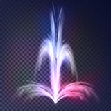 Загоренный ночой вектор фонтана Фонтан волшебства выставок вечера Изумительный фантастический красочный фонтан с яркой иллюстрация штока Загоренный ночой вектор фонтана Фонтан волшебства выставок вечера Изумительный фантастический красочный фонтан с яркой иллюстрация штока