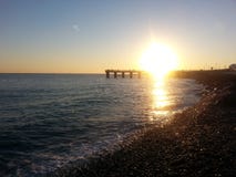 Заход солнца на море, залив Imereti, Adler, Сочи стоковые фото Заход солнца на море, залив Imereti, Adler, Сочи стоковые фото