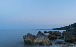 Заход солнца в сентябре в Корфу стоковое изображение Заход солнца в сентябре в Корфу стоковое изображение