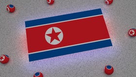 Звезда флага Северной Кореи красная белая голубая иллюстрация штока Звезда флага Северной Кореи красная белая голубая иллюстрация штока