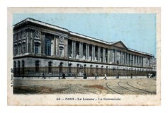 Здание Лувра, колоннада в Париже, Франции около 1907 стоковые изображения Здание Лувра, колоннада в Париже, Франции около 1907 стоковые изображения