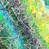 Зеленый желтый голубой геометрический дизайн текстуры с случайными линиями tri иллюстрация вектора Зеленый желтый голубой геометрический дизайн текстуры с случайными линиями tri иллюстрация вектора