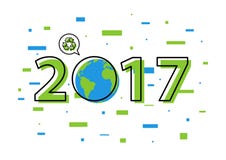 Земля 2017 с рециркулирует иллюстрацию вектора знака бесплатная иллюстрация Земля 2017 с рециркулирует иллюстрацию вектора знака бесплатная иллюстрация
