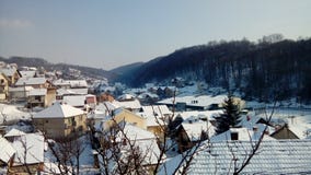 Зима в небольшой деревне стоковые фото Зима в небольшой деревне стоковые фото