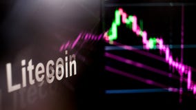 Знак внимания Litecoin Cryptocurrency Поведение обменов cryptocurrency, концепция Современные финансовые технологии стоковое изображение rf Знак внимания Litecoin Cryptocurrency Поведение обменов cryptocurrency, концепция Современные финансовые технологии стоковое изображение rf