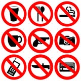знаки запрещенные иллюстрацией иллюстрация вектора знаки запрещенные иллюстрацией иллюстрация вектора
