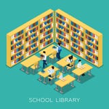 Знамя библиотеки средней школы образования равновеликое иллюстрация вектора Знамя библиотеки средней школы образования равновеликое иллюстрация вектора
