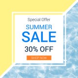 Знамя продажи promo предпосылки бассейна лета Стоковые Фотографии RF Знамя продажи promo предпосылки бассейна лета Стоковые Фотографии RF