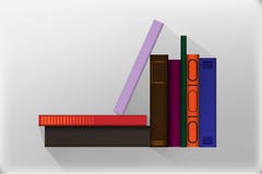 Значки книги в плоском стиле дизайна Иллюстрация вектора изолированный иллюстрация штока Значки книги в плоском стиле дизайна Иллюстрация вектора изолированный иллюстрация штока