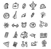 Значки школы E Набор значка Doodle руки вычерченный Схематичный мультфильм плана вектора установил объектов и символов школы иллюстрация вектора Значки школы E Набор значка Doodle руки вычерченный Схематичный мультфильм плана вектора установил объектов и символов школы иллюстрация вектора