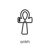 Значок Ankh Ультрамодный современный плоский линейный значок Ankh вектора на белом b иллюстрация вектора Значок Ankh Ультрамодный современный плоский линейный значок Ankh вектора на белом b иллюстрация вектора